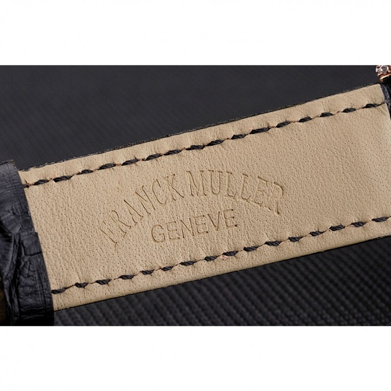 Franck Muller Double Mistery 4 Saisons Black Dial Rose Gold Case Black Leather Strap-6