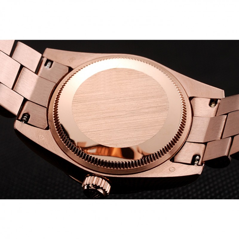 SS Replica Watches Swiss Rolex DateJust Rose Gold Dial Diamond Case Rose Gold Bracelet 1453977-6