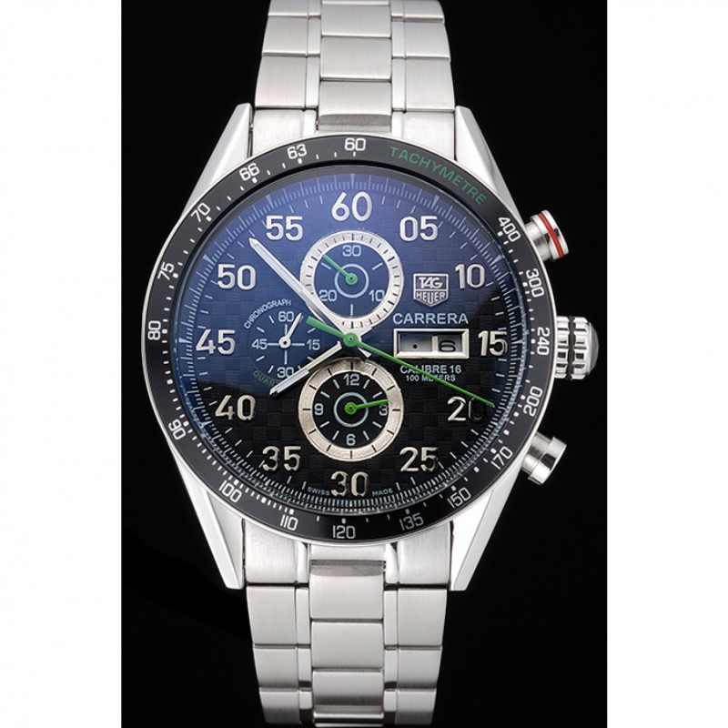 Carrera Black Dial Calibre 16 Link Tag Heuer Watch-tag140-0