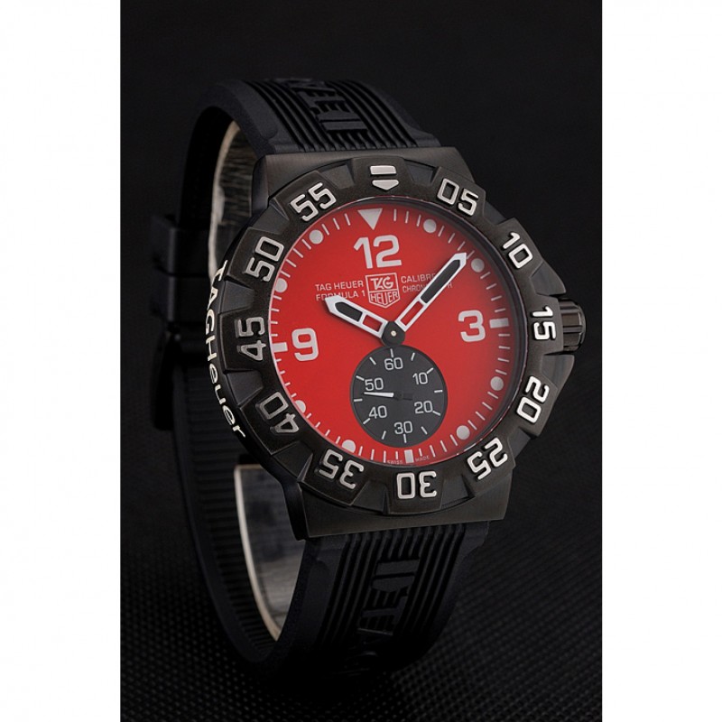 Tag Heuer Formula One Grande Date Red Dial Rubber Bracelet 622277-2