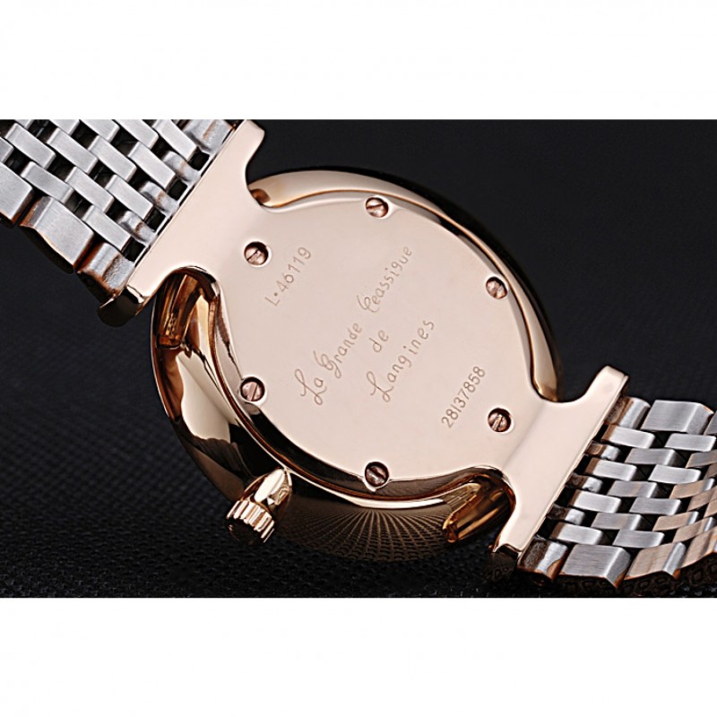 Longines La Grande Classique Rose Gold White Dial Diamond Bezel Homme 622105-6