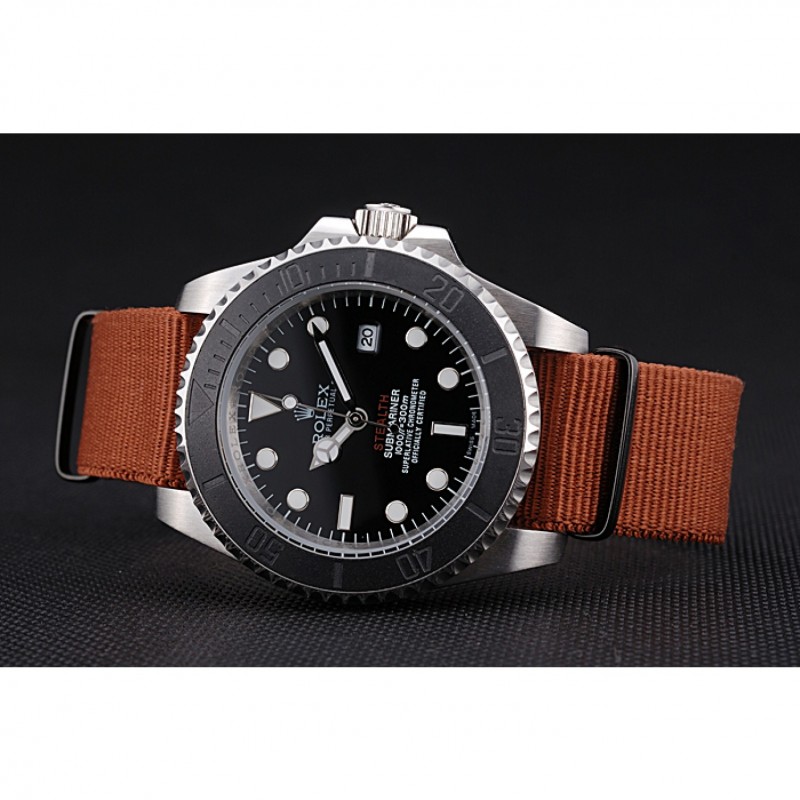 Luxury Rolex Submariner STEALTH MK III Brown Fabric Band rl425 621387-3