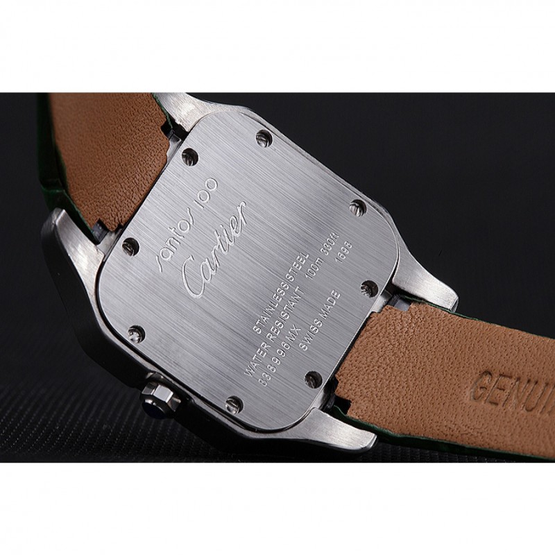 Cartier Santos 100 Diamond Silver Bezel 621914-8