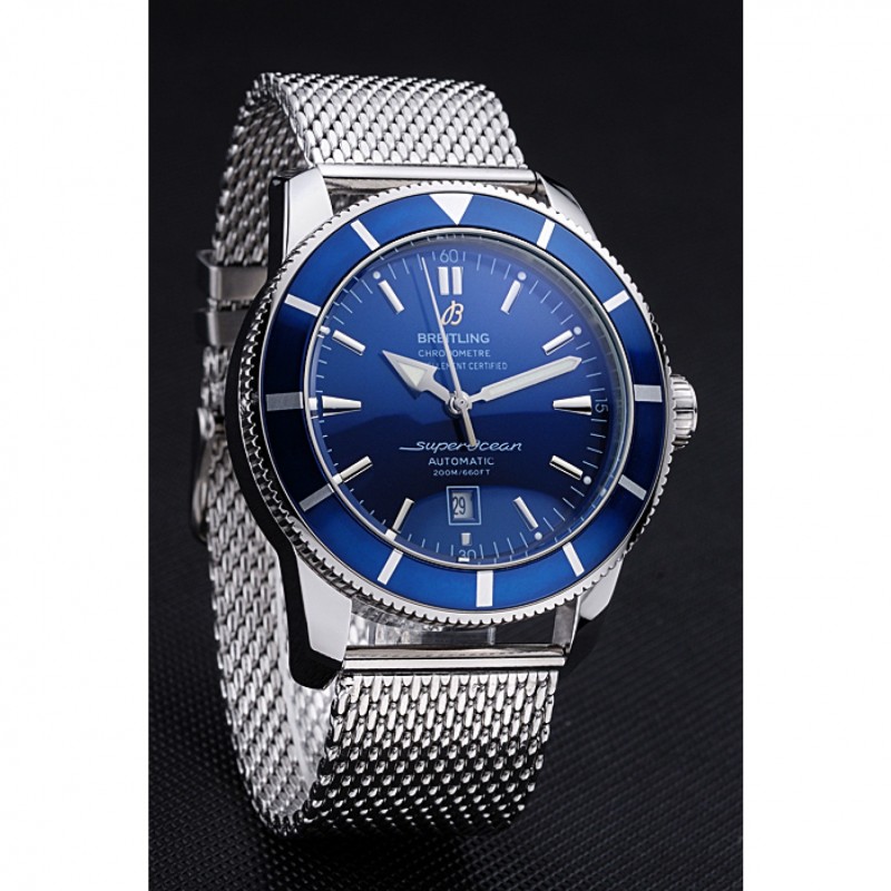 Breitling Certifie SuperOcean Blue Dial Blue Watch-1