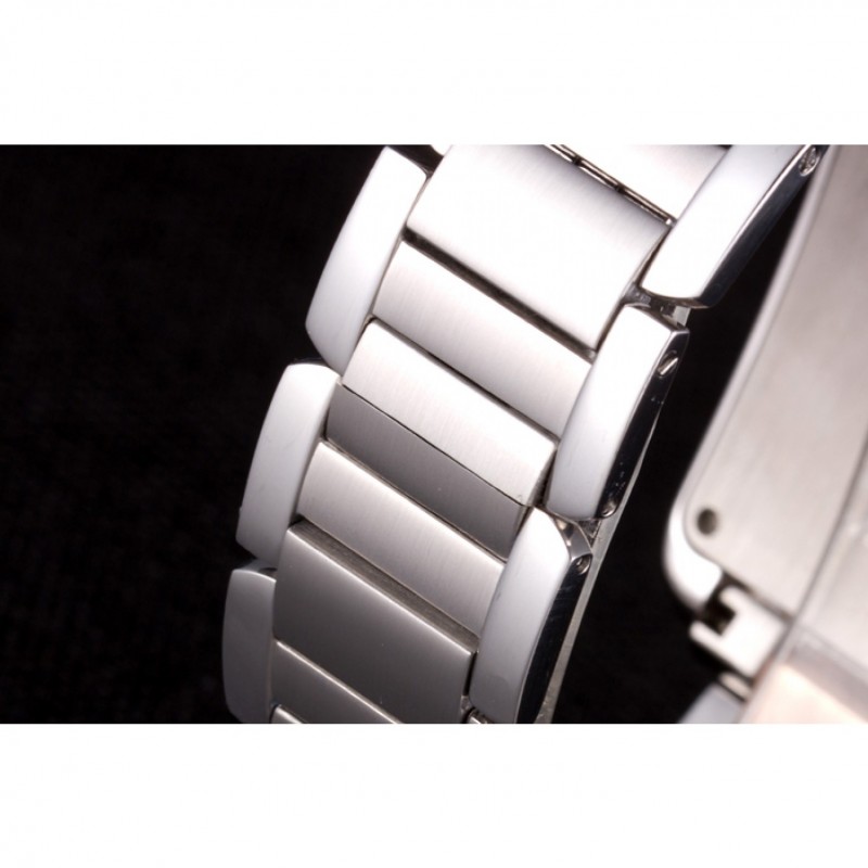 Cartier Tank Anglaise 36mm Silver Dial Diamonds Steel Case Two Tone Bracelet-6