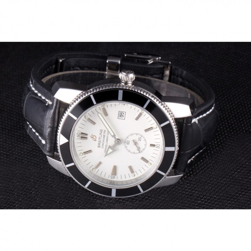 Breitling Certifie SuperOcean White Dial Black Watch-4
