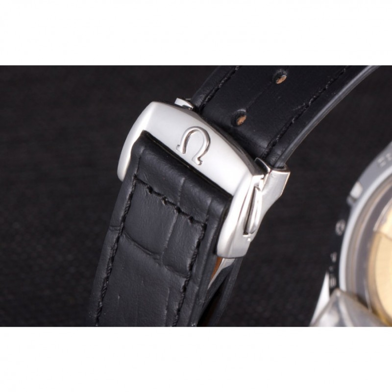 Omega Seamaster Black Dial with Black Leather Band 621574-7