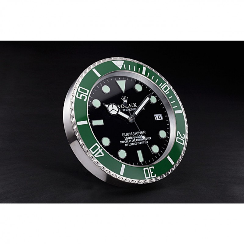 Rolex Submariner Wall Clock Silver-Green 621912-2