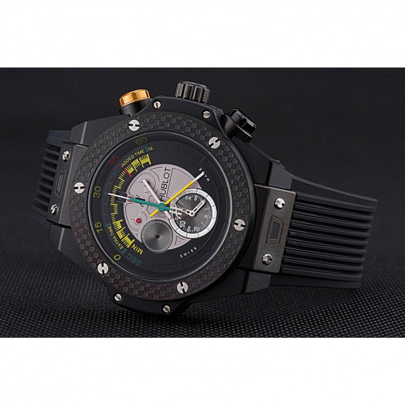 Hublot Big Bang Unico Bi-Retrograde Chrono King Black Steel Case Black Rubber Strap 622771-3