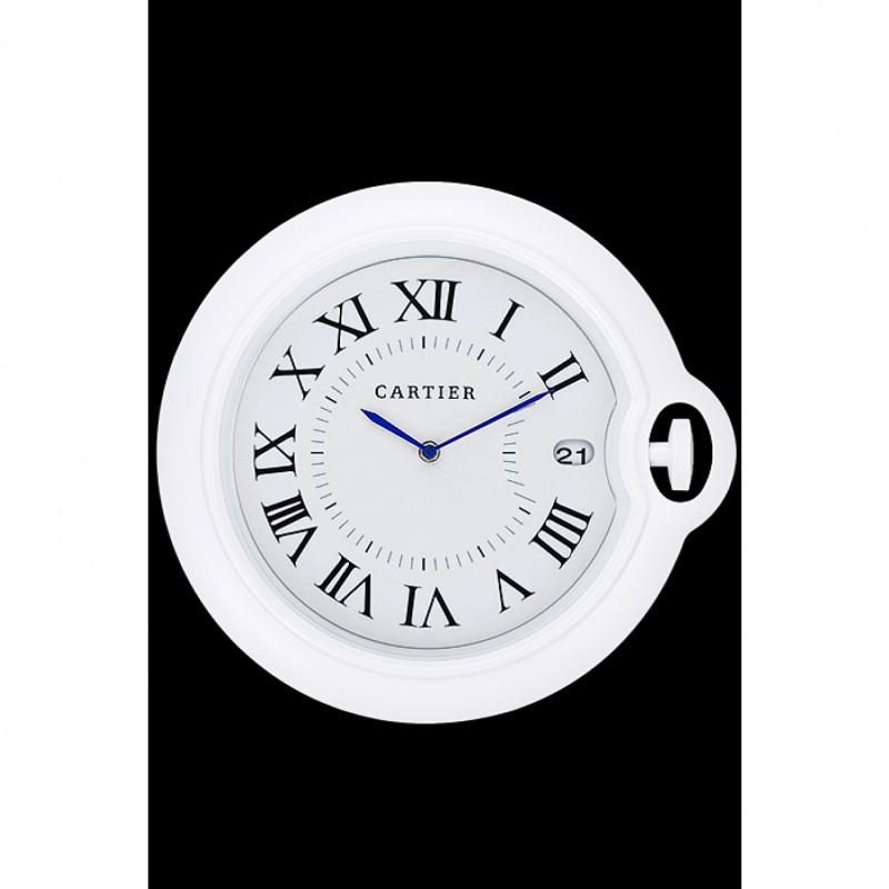 High End Cartier Bleu de Ballon Wall Clock White 622465-1