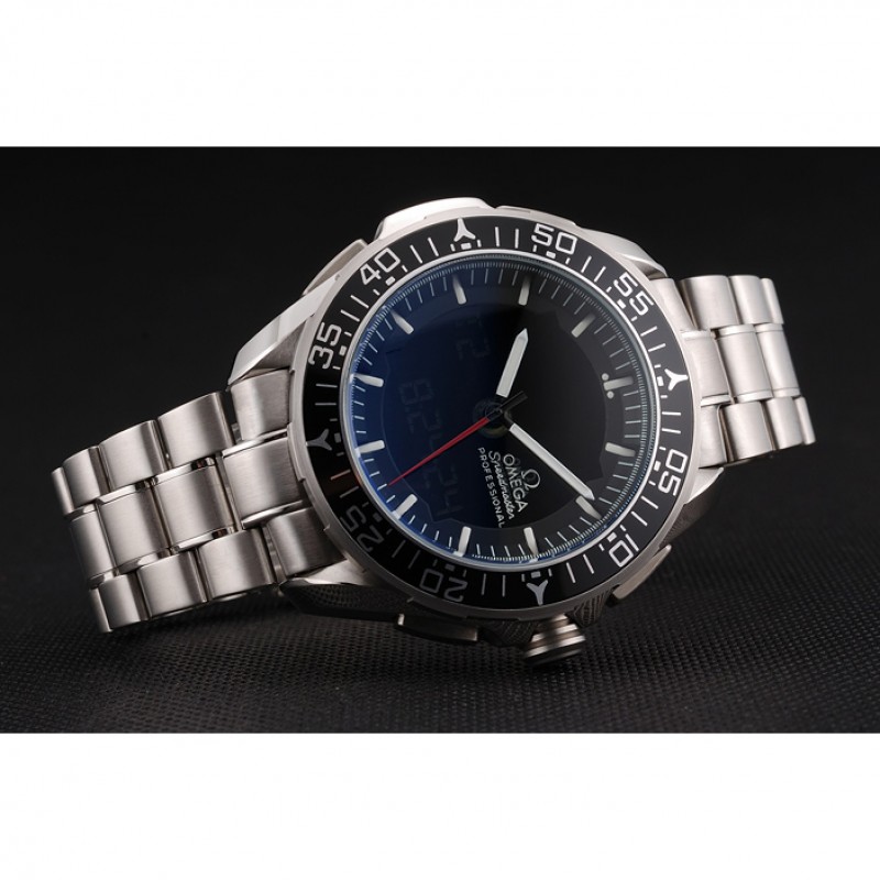 High Quality Omega Speedmaster Skywalker X-33 Black Dial White On Black Bezel Stainless Steel Case And Bracelet-4
