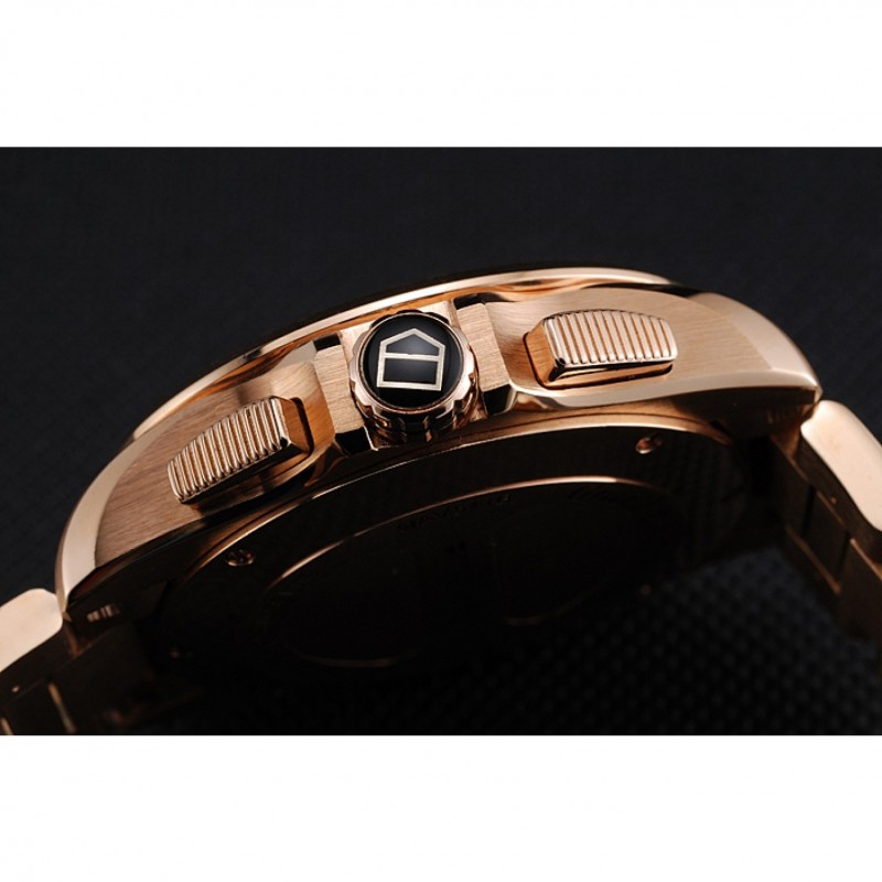High Quality Replica Watches Tag Heuer Carrera Rose Gold Case White Dial-8