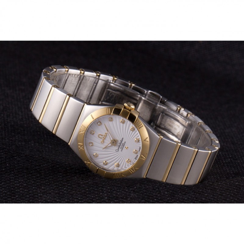 High End Replica Watches Omega Constellation Gold Bezel Two Tone Band som95 621475-4