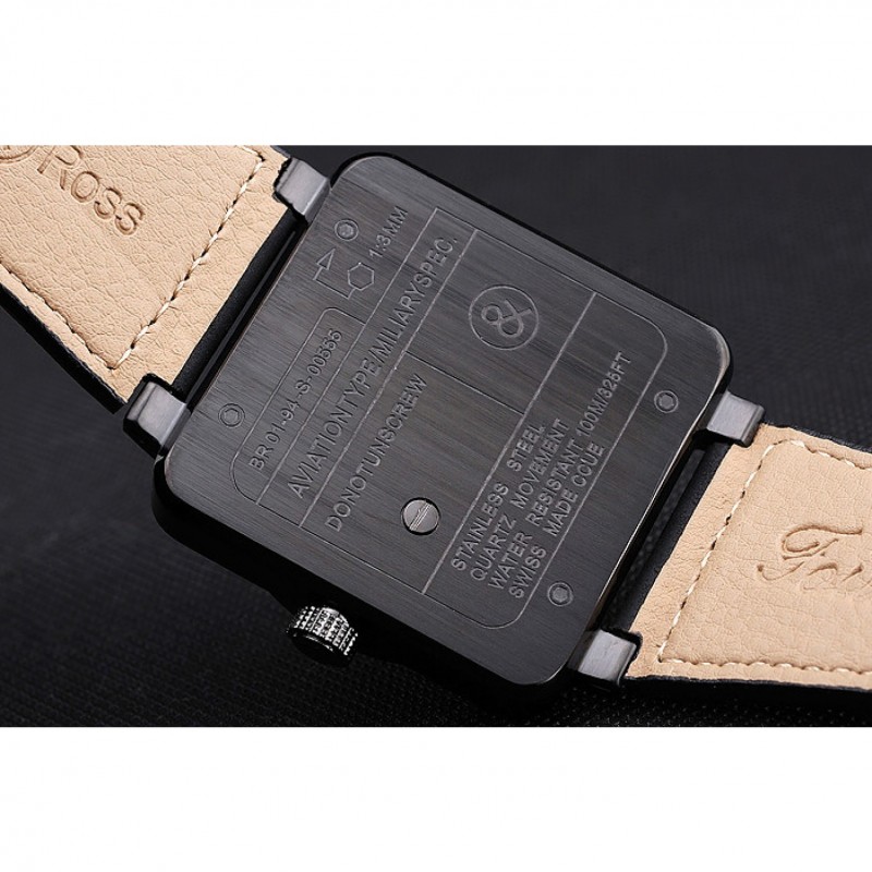 Bell and Ross BR 01-92 Black Dial Black Case Black Leather Strap-8