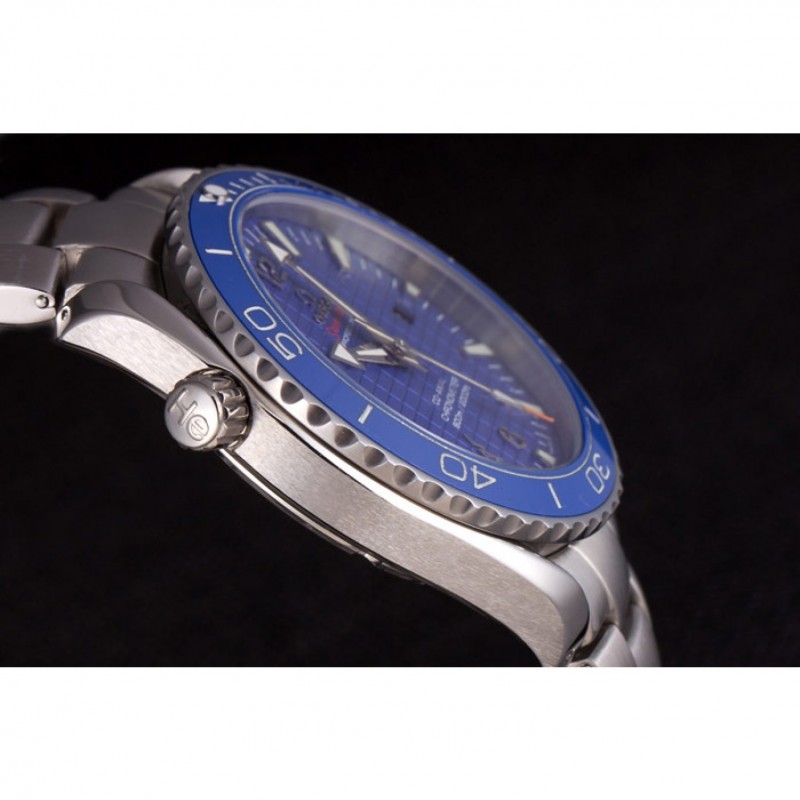 High End Omega James Bond Skyfall Watch with Blue Dial and Blue Bezel om230 621382-7