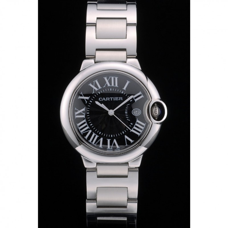 Cartier Ballon Bleu 38mm Black Dial Stainless Steel Case And Bracelet-1