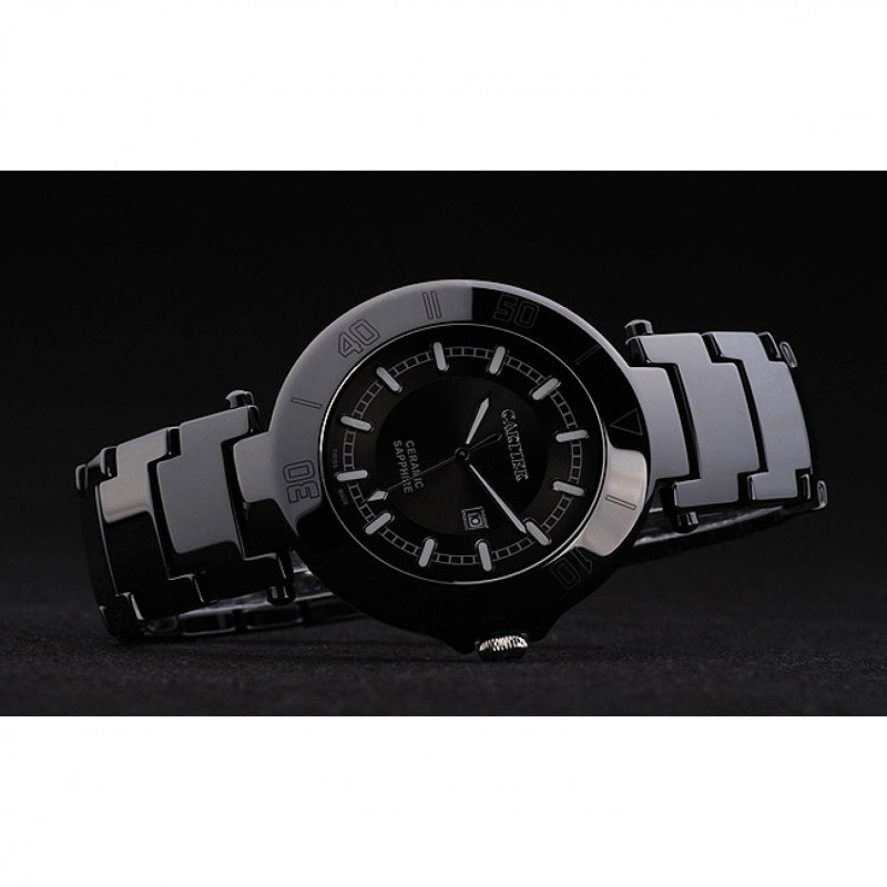Cartier Pasha 43mm Black Dial Black Ceramic Case-2