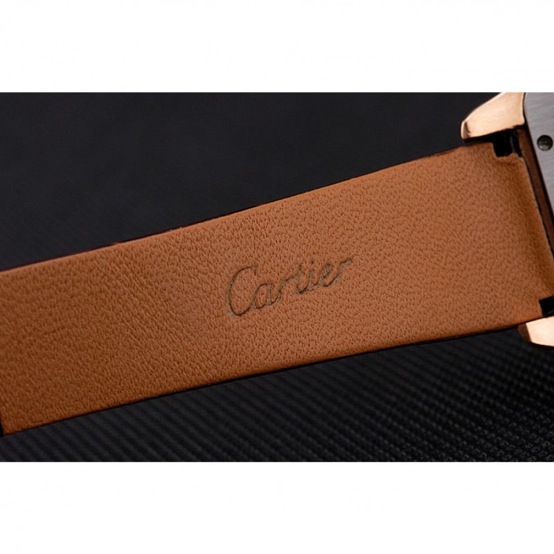 Cartier Santos 100 Diamond Rose Gold Bezel 621932-7