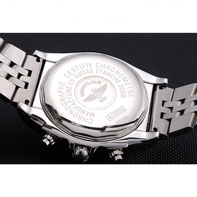 Breitling Chronomat Certifie Black Dial Stainless Steel Bracelet 622426-7