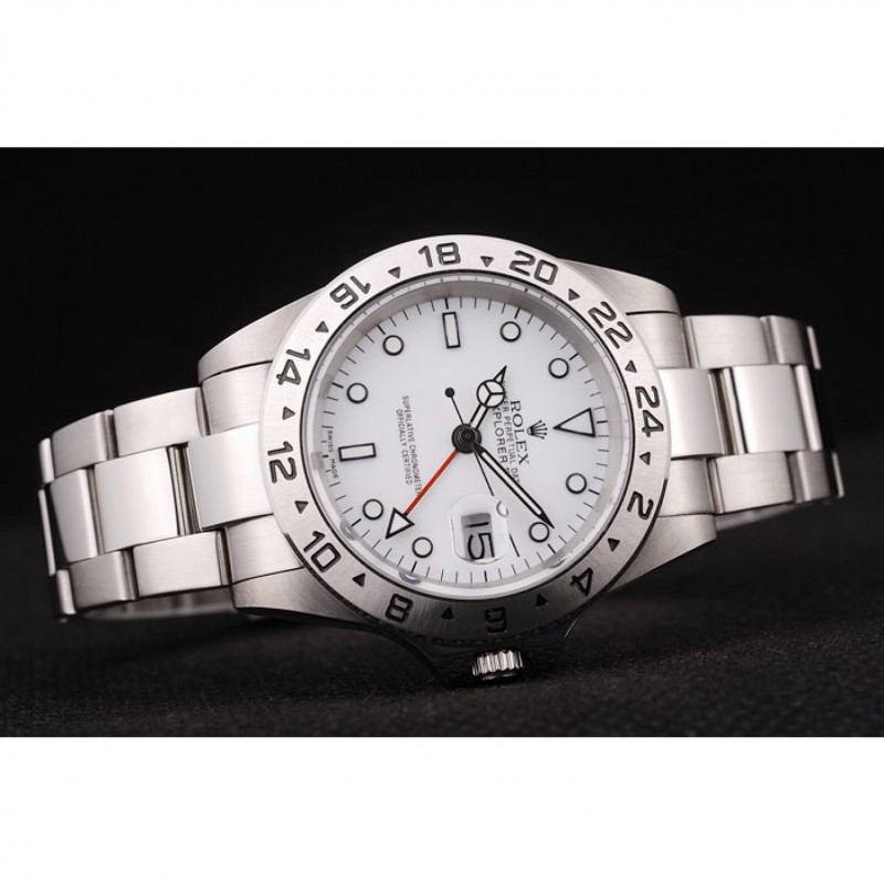 SS Rolex Explorer Stainless Steel Bezel White Dial-3