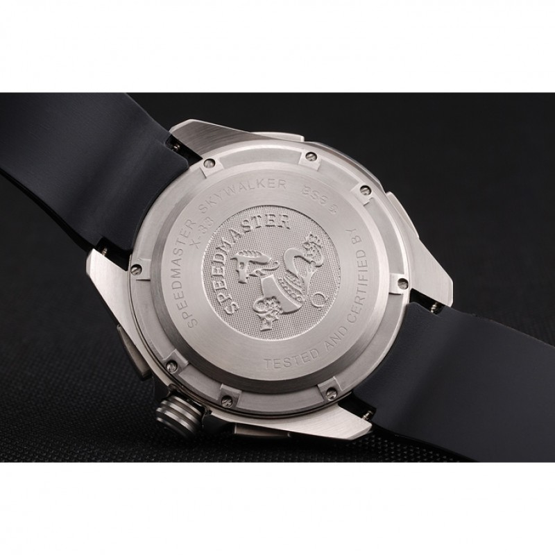 Omega Speedmaster Skywalker X-33 Black Dial White On Black Bezel Stainless Steel Case Black Rubber Strap-8