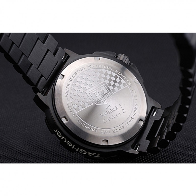 SS Replica Watches Tag Heuer Formula One Calibre S White Dial Ion Plated Steinless Steel Bracelet 622298-5