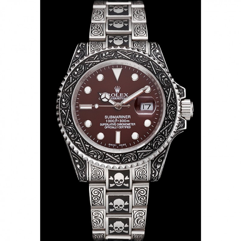 Rolex Submariner Skull Limited Edition Brown Dial Vintage Case And Bracelet 1454078-1