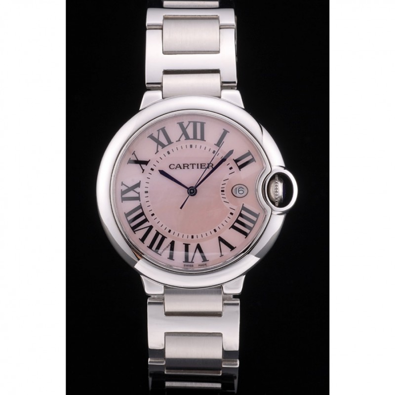 Cartier Ballon Bleu 42mm Pink Dial Stainless Steel Case And Bracelet-1