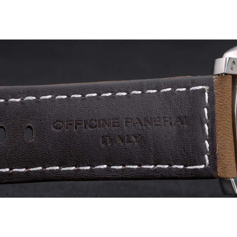 Panerai Luminor Submersible Black Dial Suede Leather Bracelet-7