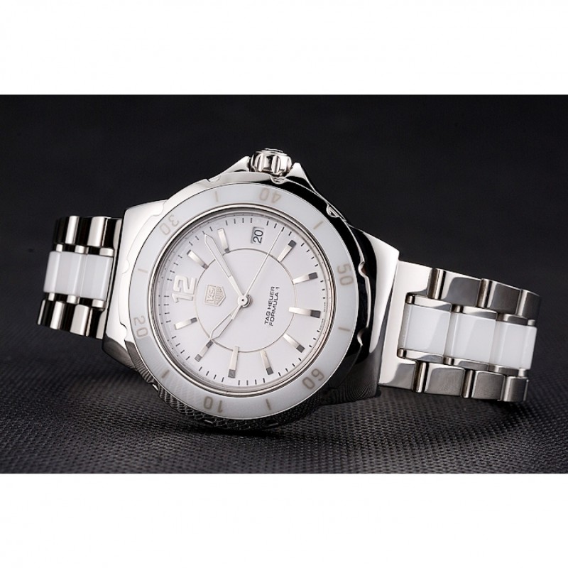 Tag Heuer Formula 1 White Ceramic Bezel White Dial-4