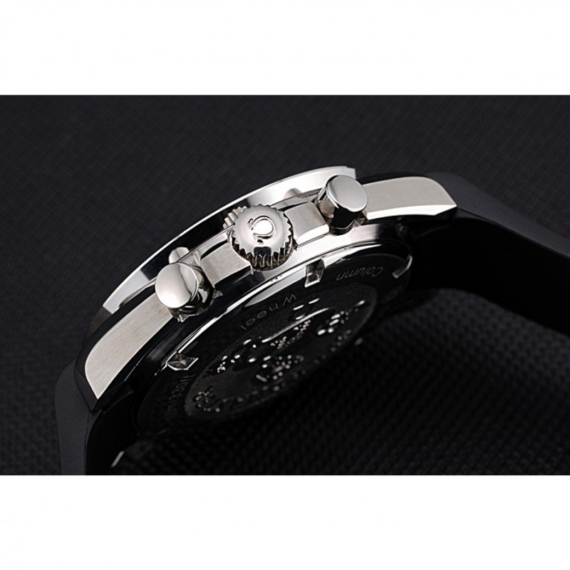 AAA Replica Watches Omega Speedmaster Racing Chronograph Grey Dial Rubber Bracelet 622540-8