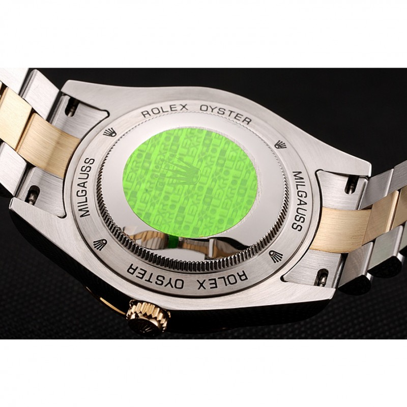 Swiss Rolex Day-Date White Dial Gold Diamond Case Two Tone Stainless Steel Bracelet 1453972-6