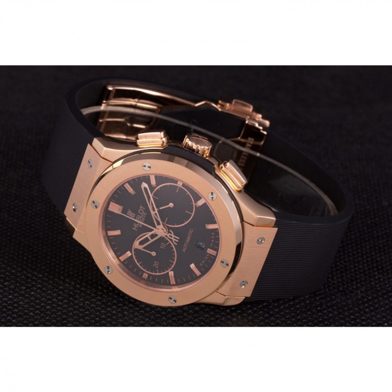 Swiss Hublot Classic Fusion Black Dial Rose Gold shb08 621401-4