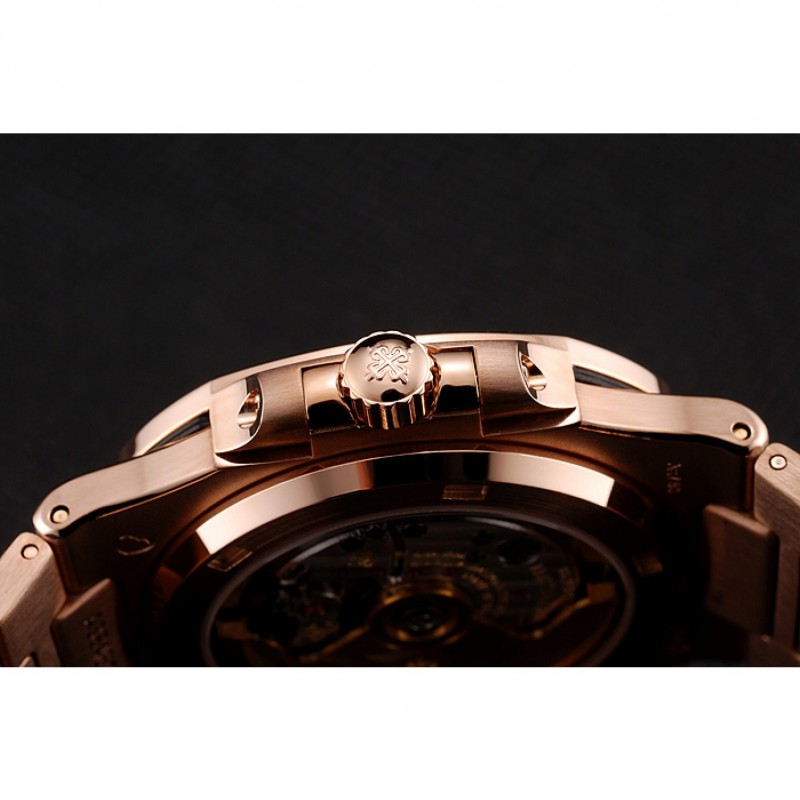 Swiss Patek Philippe Nautilus Dark Brown Dial Stainless Steel Bracelet 1453949-7