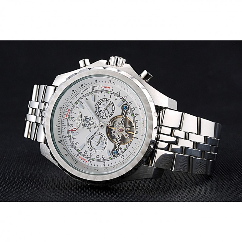Breitling Bentley Mulliner Tourbillon White Dial Stainless Steel Case And Bracelet 622732-3