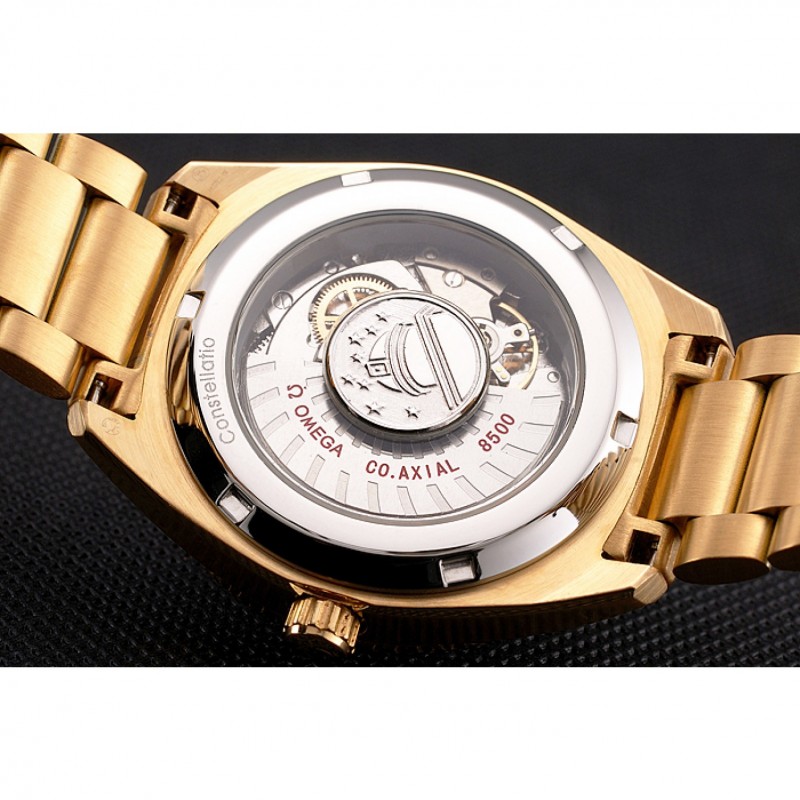 Omega Globemaster White Diak Gold Case And Bracelet-7
