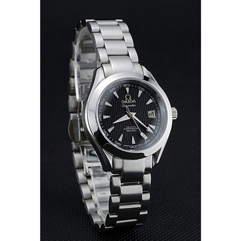 Best Omega Seamaster Aqua Terra Black Dial Stainless Steel Bracelet 622447-2