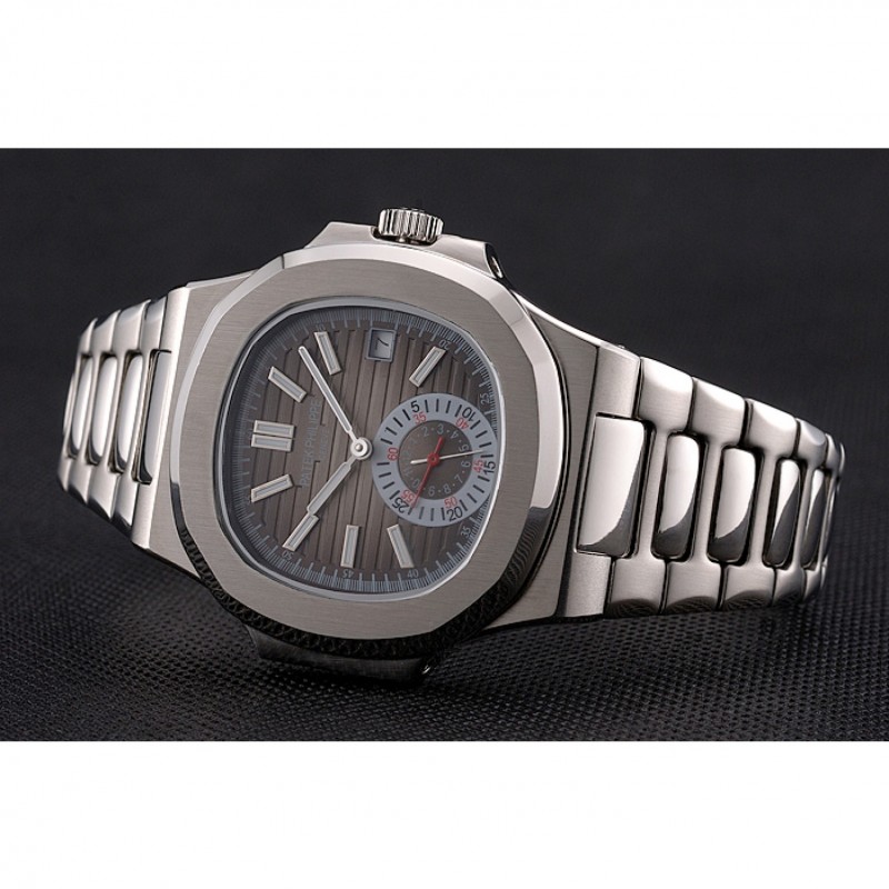 Patek Philippe Nautilus Gray Dial Stainless Steel Case And Bracelet-3