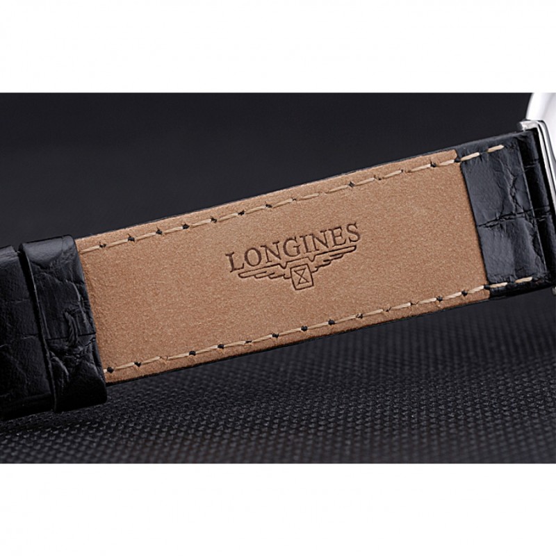 Longines La Grande Classique White Dial Black Leather Band Homme 622127-5
