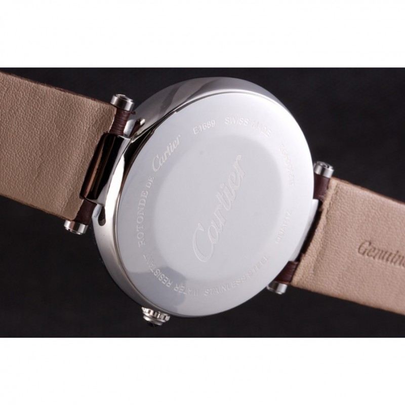 Cartier Ballon Bleu Brown Leather Strap 621448-8