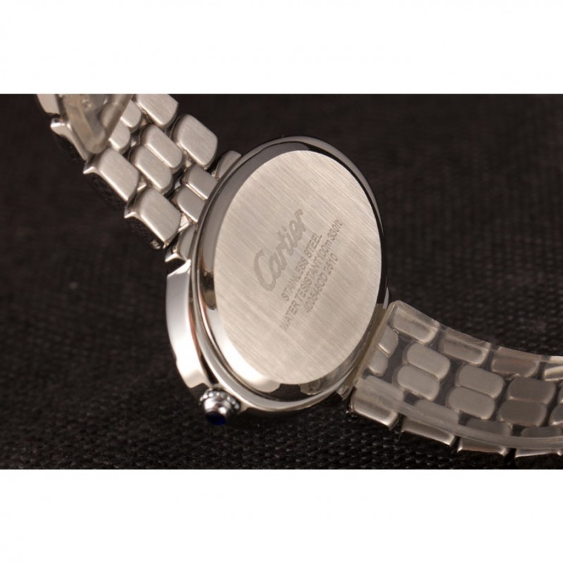 Best Cartier Baignoire Hypnose White Dial Diamonds Steel Case Steel Bracelet-8