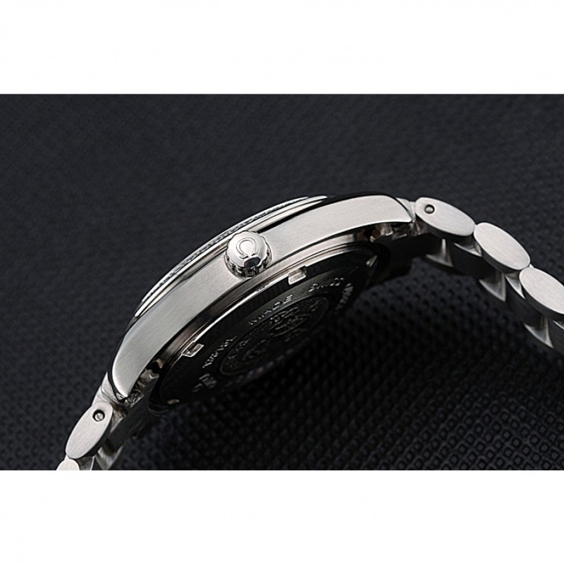 Best Replica Watches Omega Seamaster Aqua Terra Black Dial Diamond Case Stainless Steel Bracelet 622449-5
