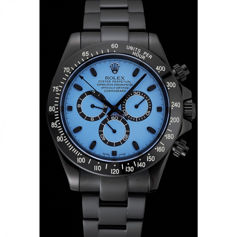 Rolex Cosmograph Daytona Blue And Black Dial Black Stainless Steel Case And Bracelet 1454250-1