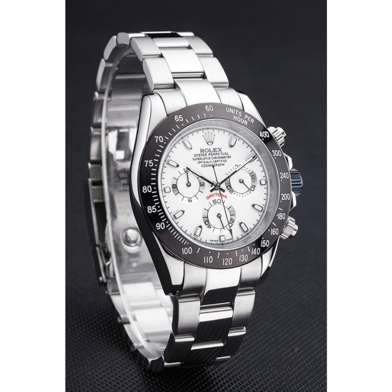 Rolex Daytona Stainless Steel Black Enameled White Dial-2