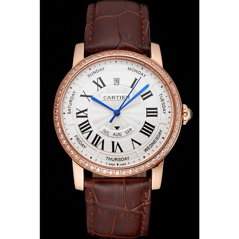 Swiss Cartier Ballon Bleu GMT Silver Dial Stainless Steel Case Two Tone Rose Gold Steel Bracelet-1