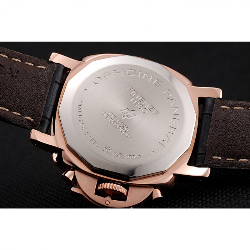Panerai Radiomir 8 Days Chronograph Black Dial Diamond Bezel Rose Gold Case Black Leather Strap 1453798-7