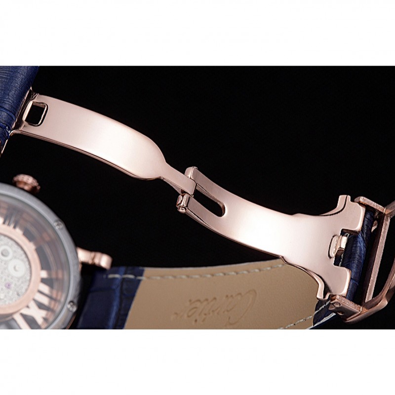 Cheap Cartier Rotonde Skeleton Flying Tourbillon Blue 621965-6