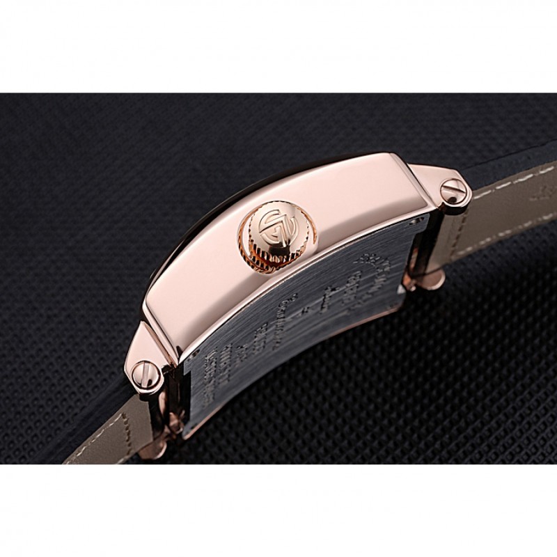 AAA Replica Watches Franck Muller Master Square White Dial Gold Case Black Leather Band 622354-6