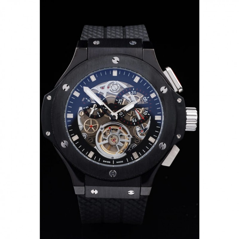 Hublot King Power Tourbillon Black Strap Black Dial-1