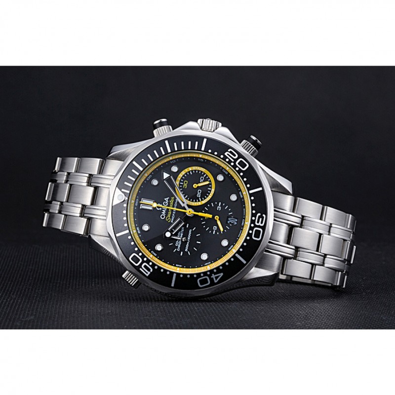SS Replica Watches Omega Seamaster Professional Emirates Team 2013 Black 622060-4